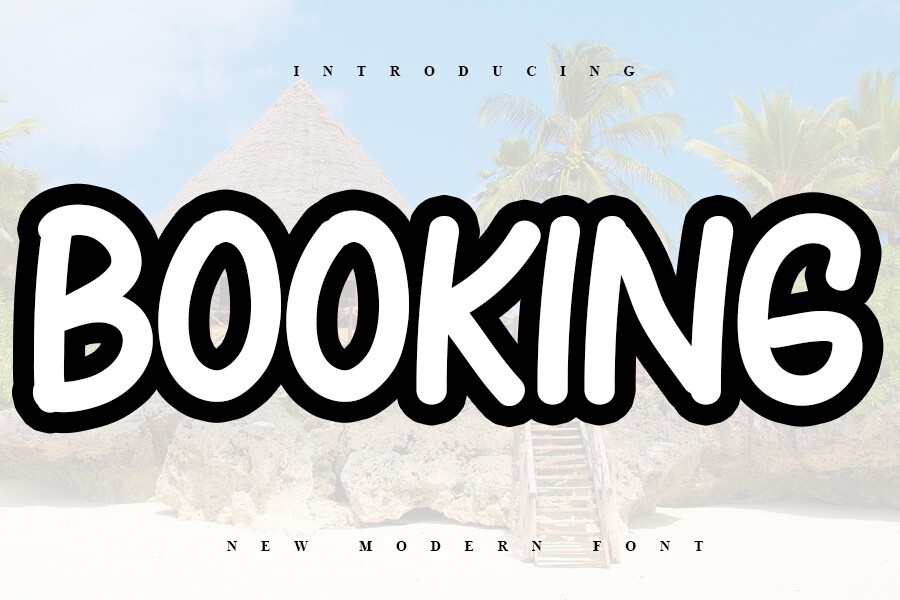 Schriftart Booking