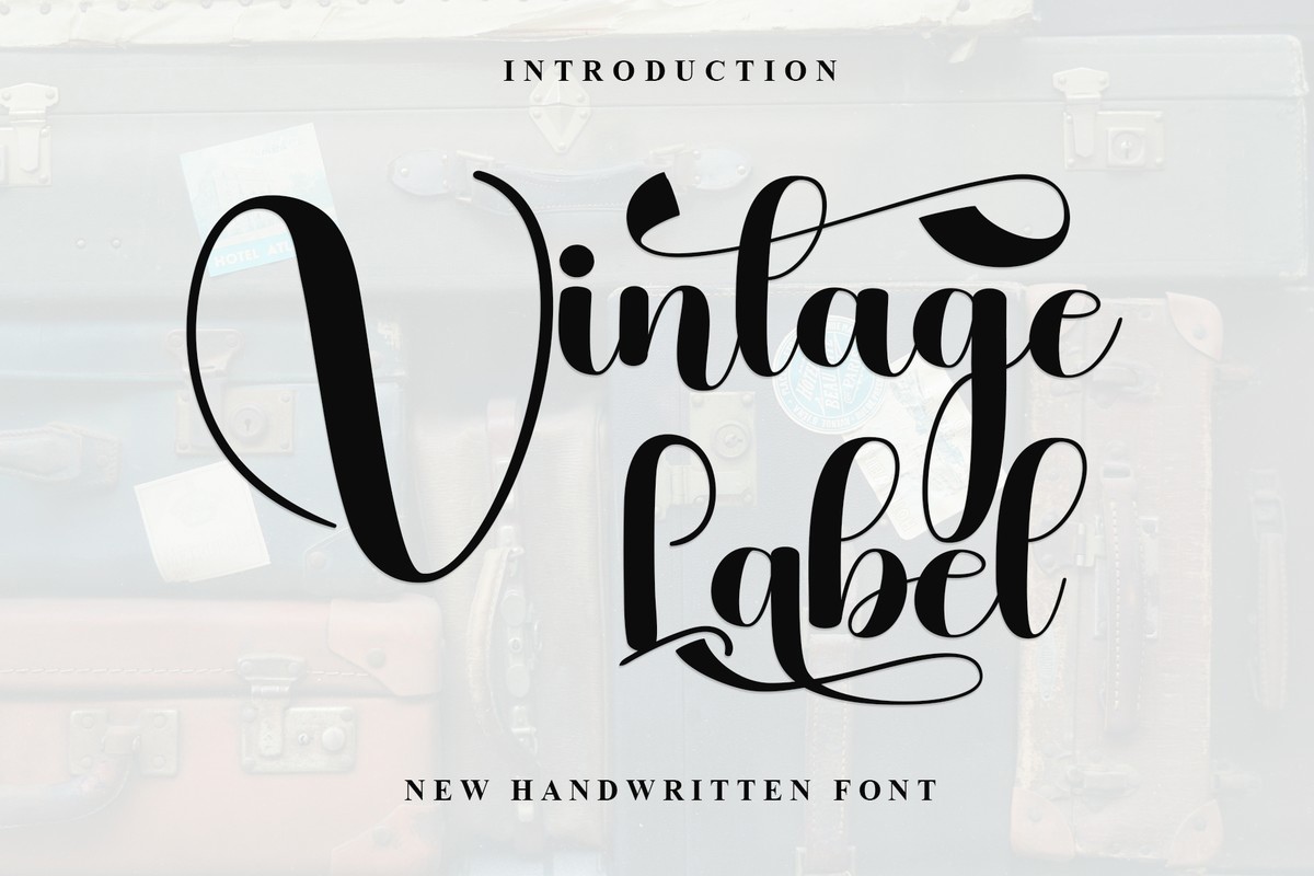 Schriftart Vintage Label