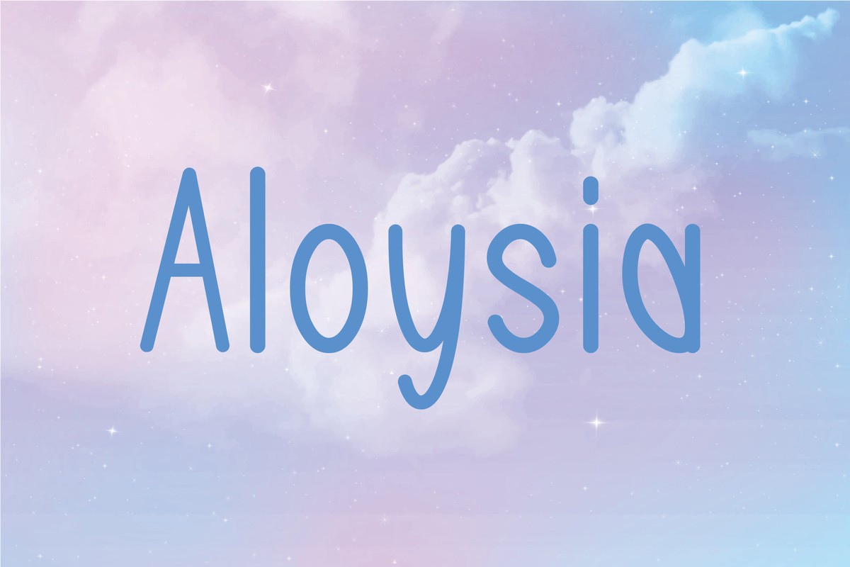 Schriftart Aloysia