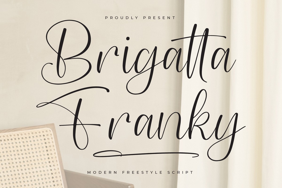 Schriftart Brigatta Franky