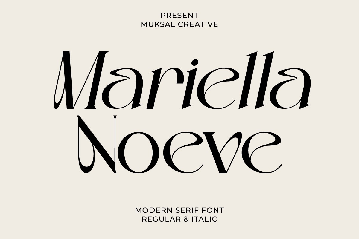 Schriftart Mariella Noeve