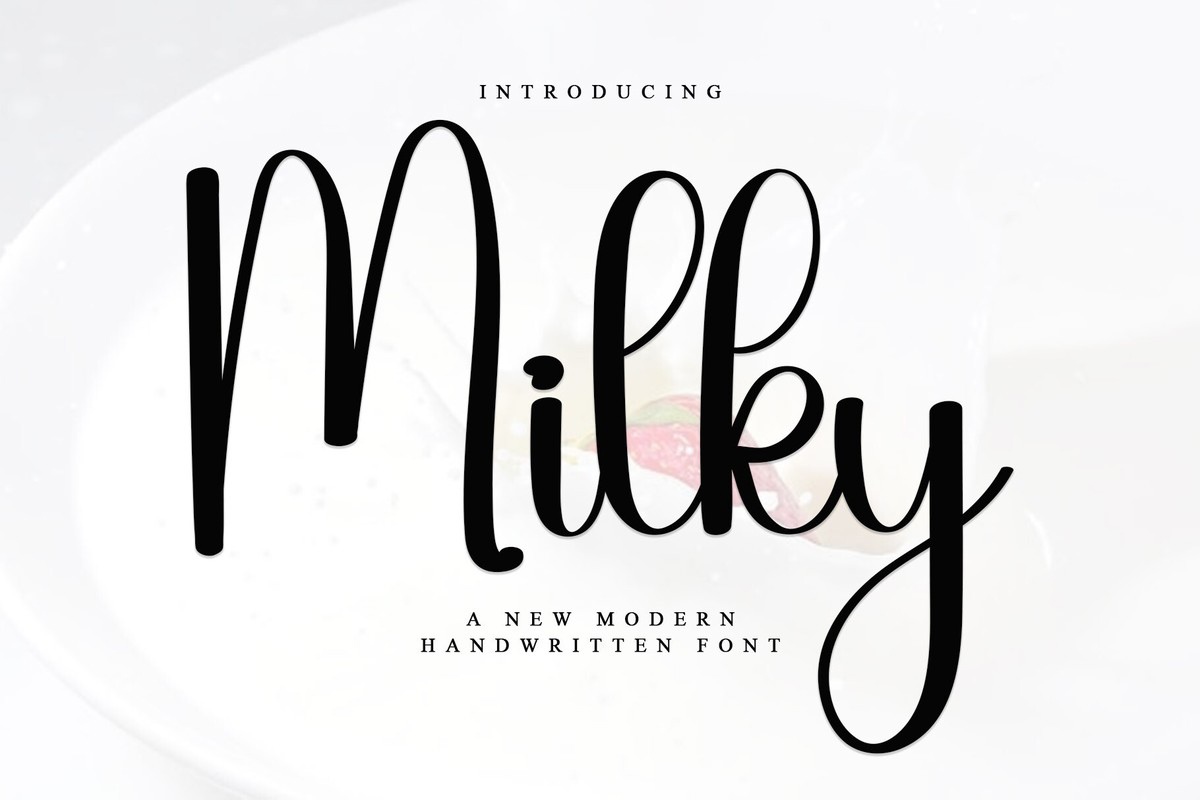 Schriftart Milky