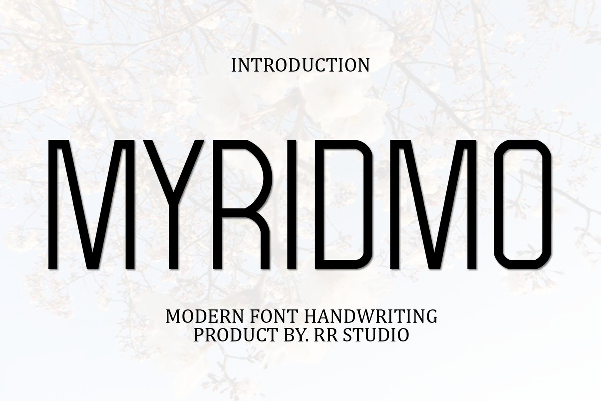 Schriftart Myridmo