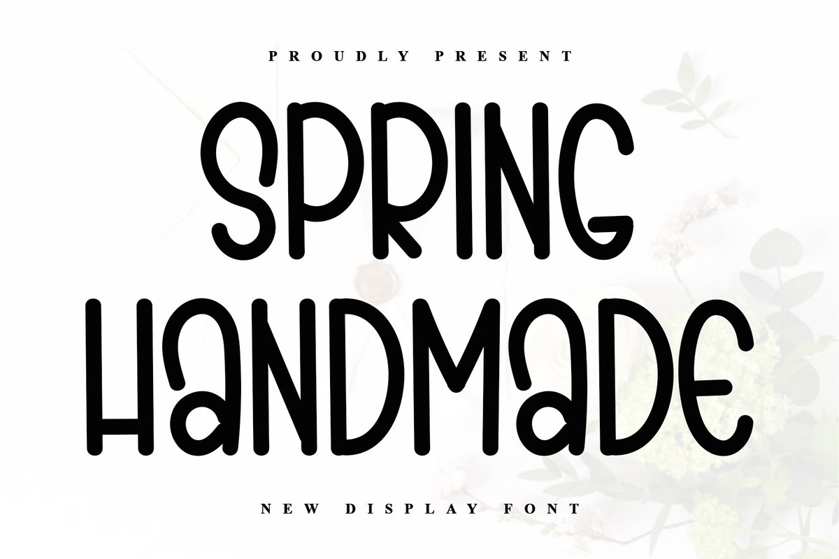 Schriftart Spring Handmade