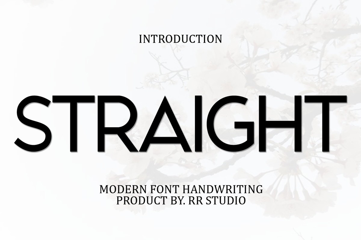 Schriftart Straight