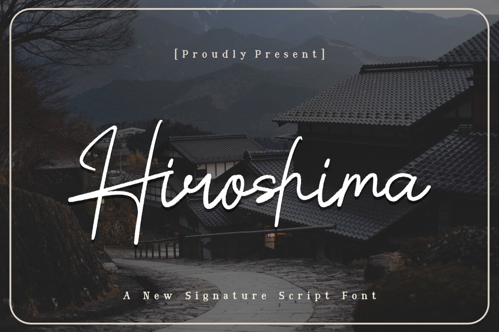 Schriftart Hiroshima