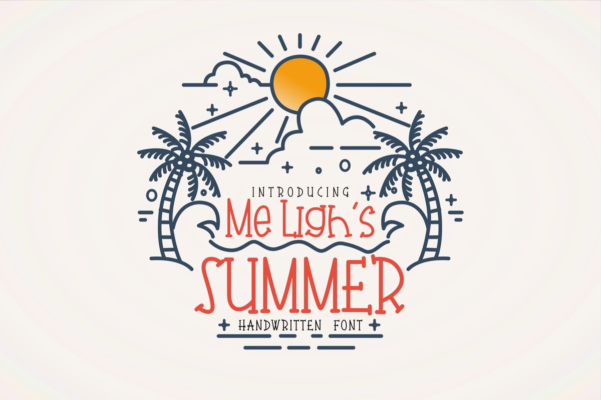 Schriftart Me Lighs Summer