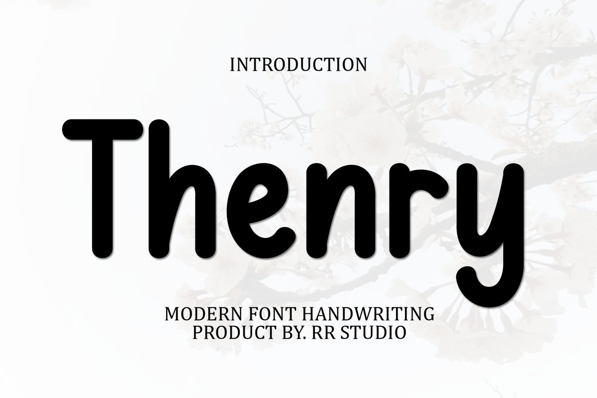 Schriftart Thenry