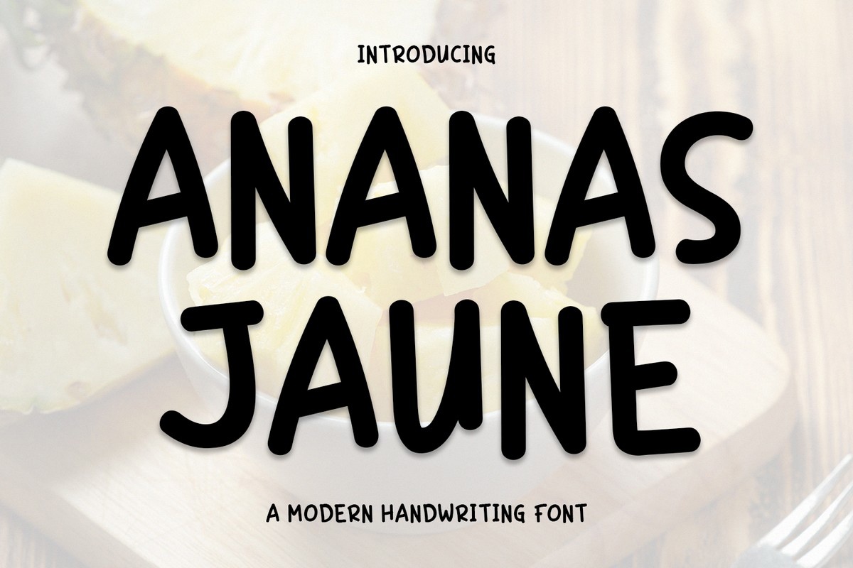 Schriftart Ananas Jaune