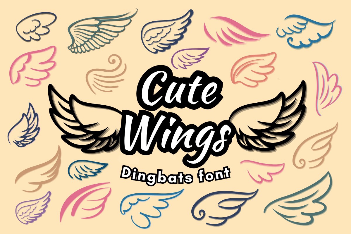 Schriftart Cute Wings