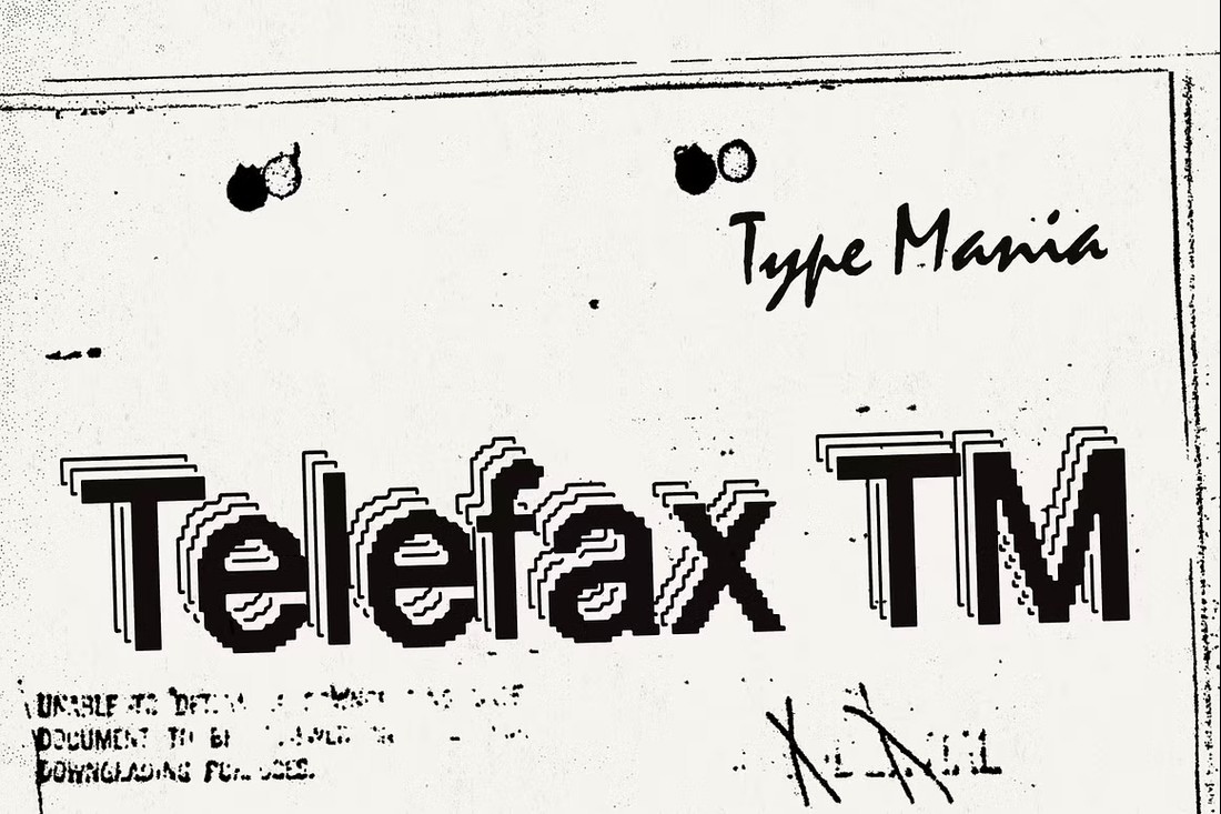 Schriftart Telefax TM