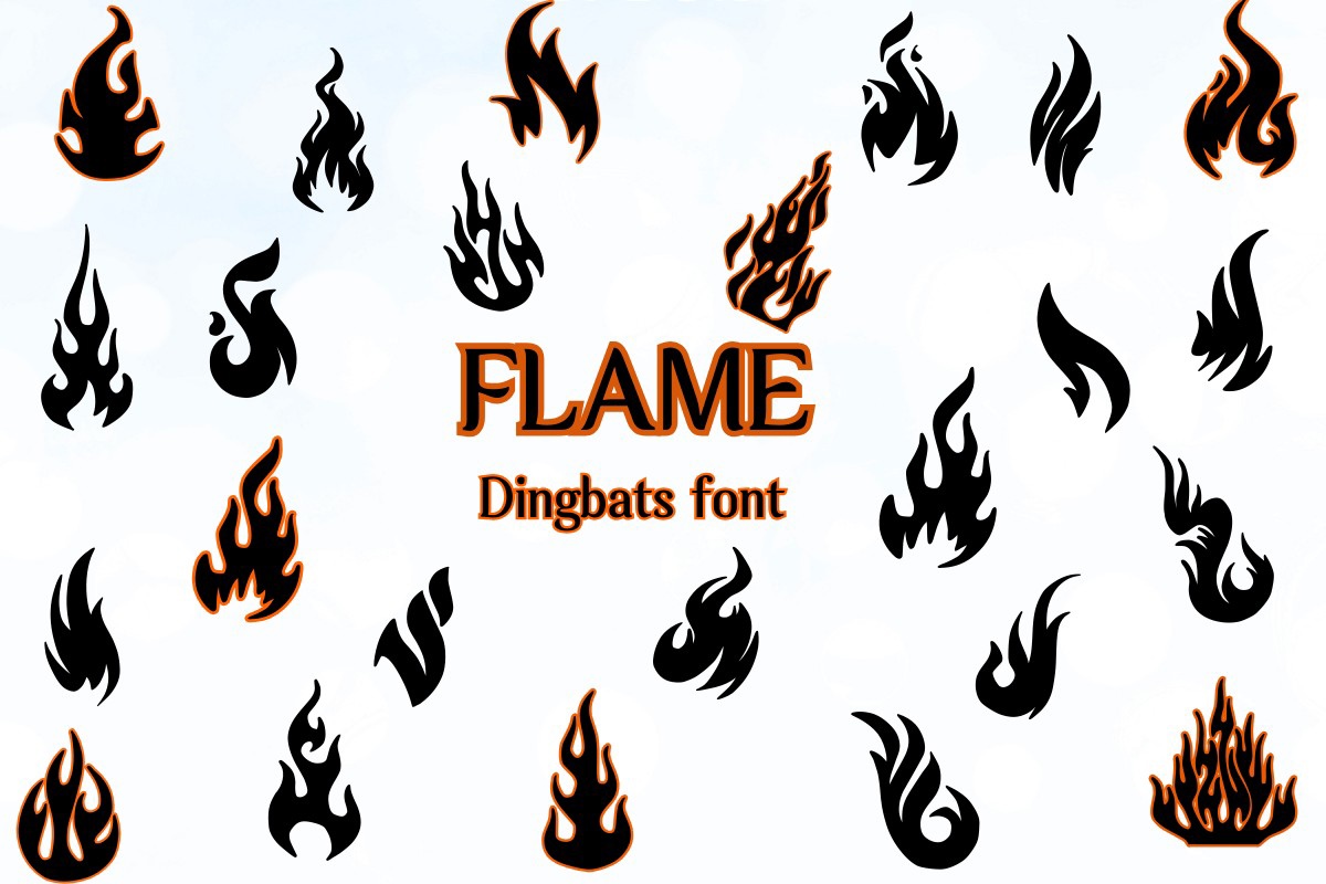 Schriftart Flame