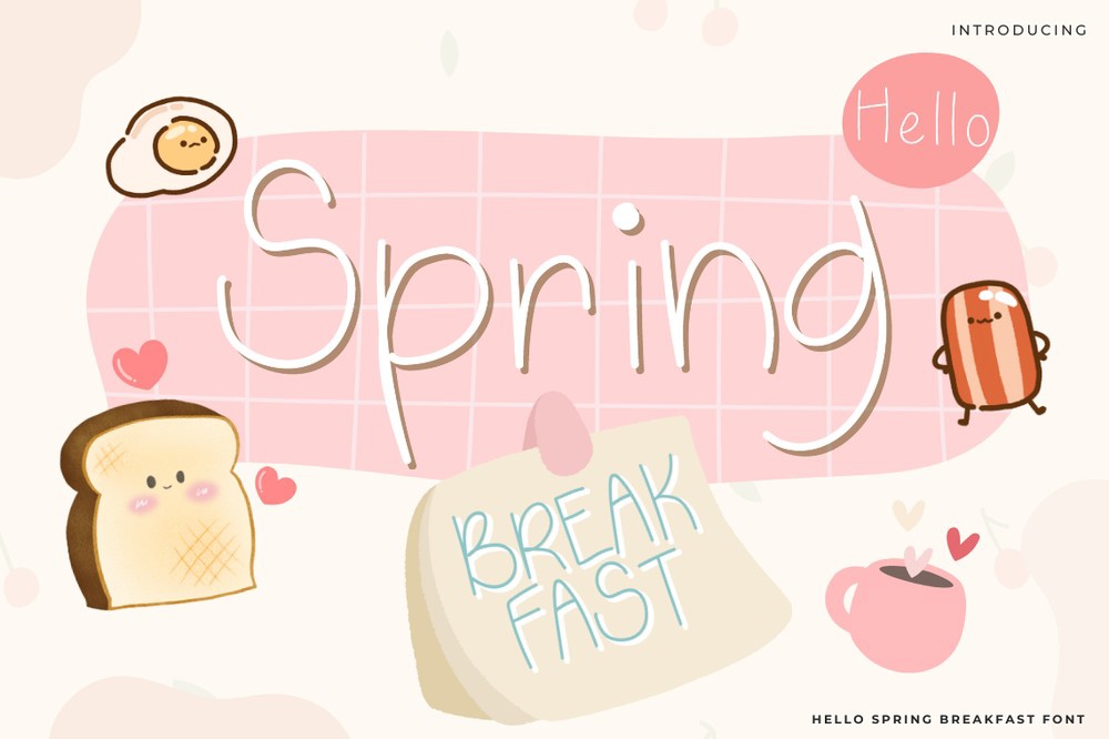 Schriftart Hello Spring Breakfast