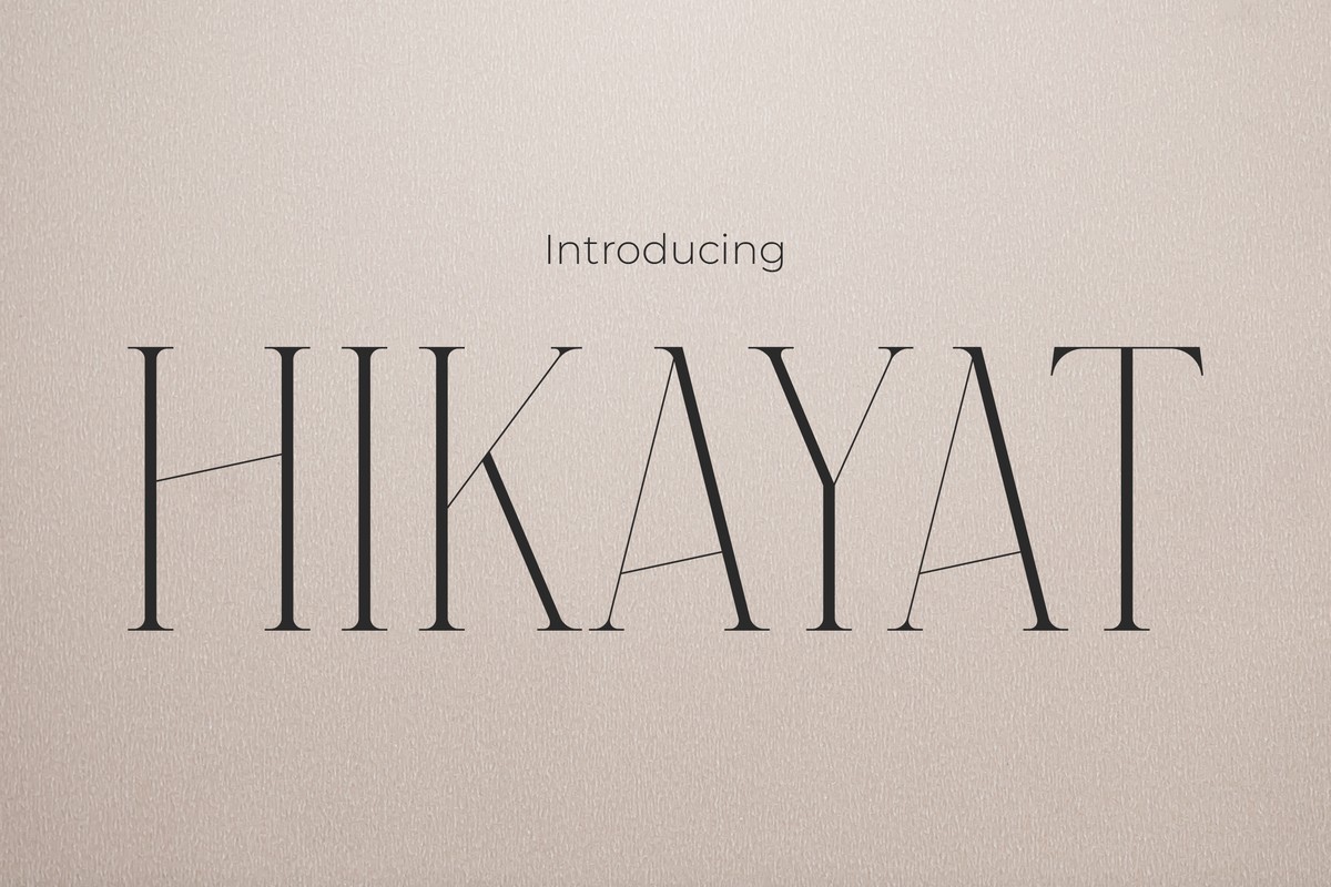 Schriftart Hikayat