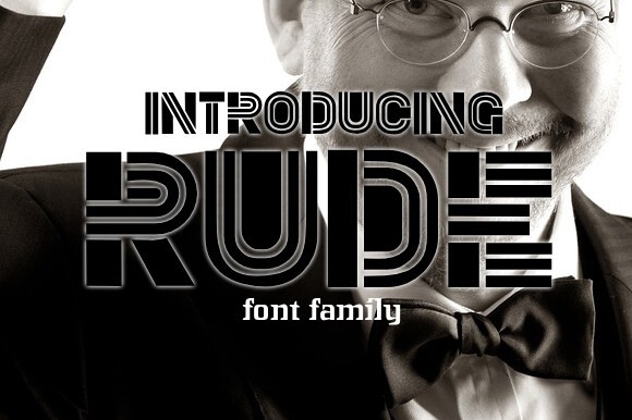 Schriftart Rude