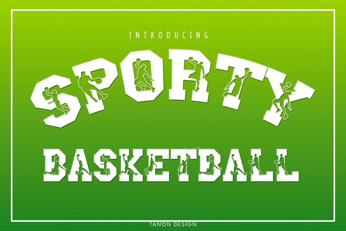 Schriftart Sporty Basketball