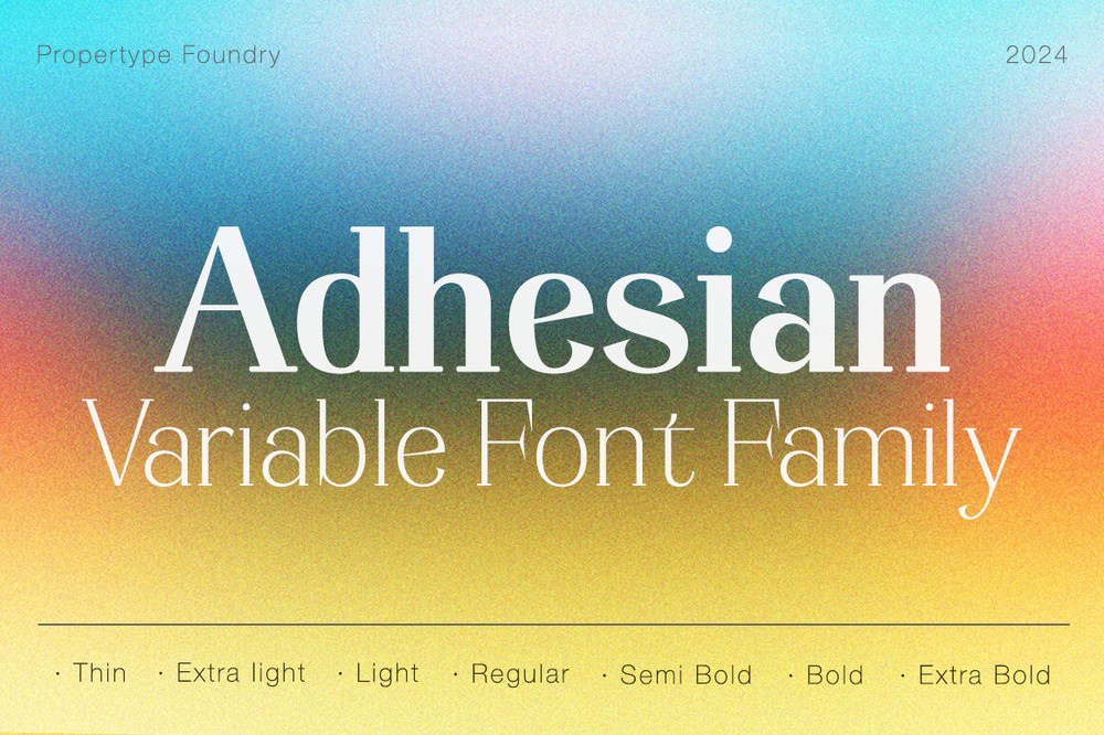 Schriftart Adhesian