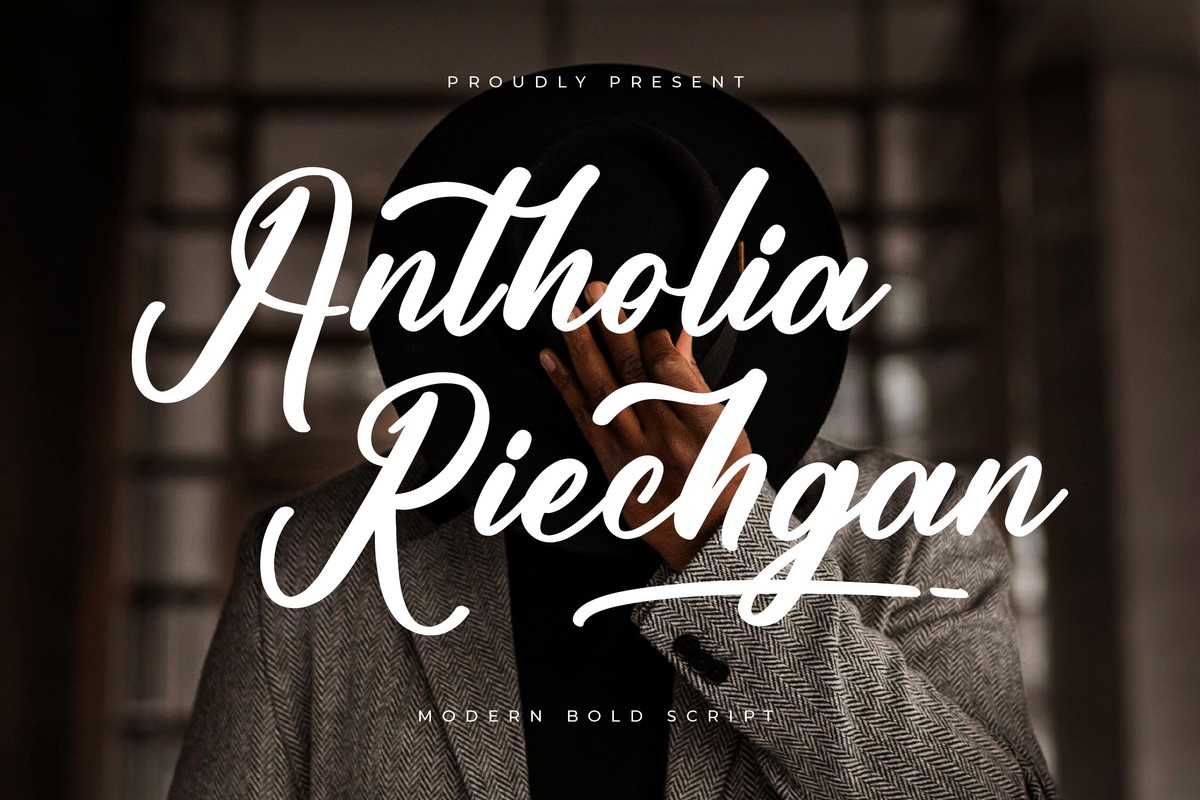 Schriftart Antholia Riechgan