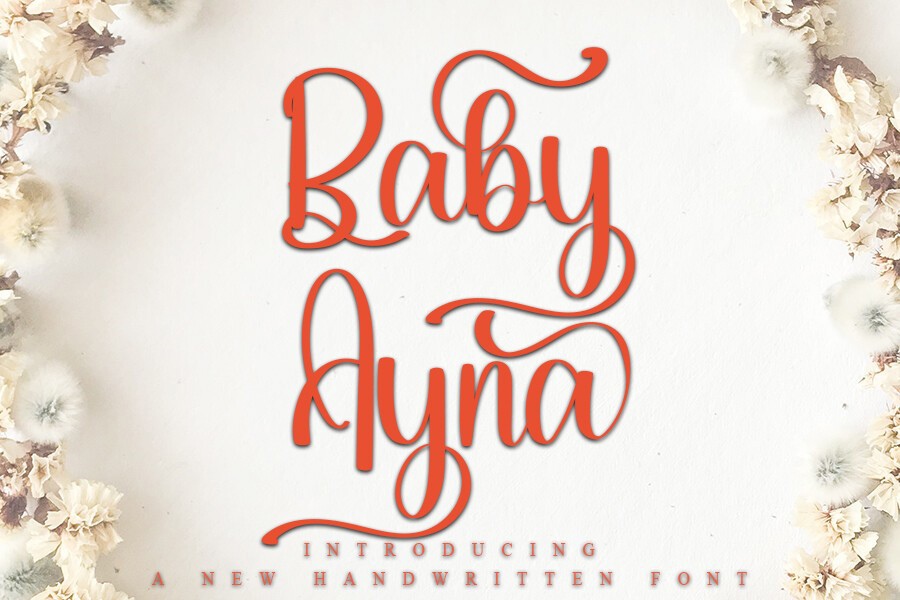 Schriftart Baby Alyna