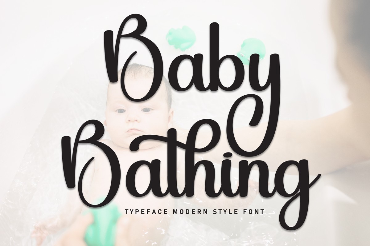 Schriftart Baby Bathing