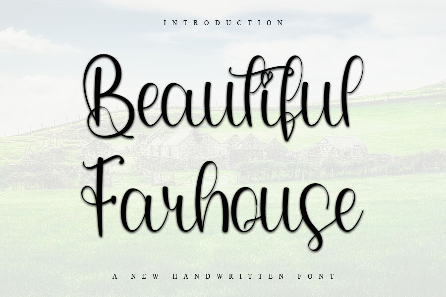 Schriftart Beautiful Farmhouse