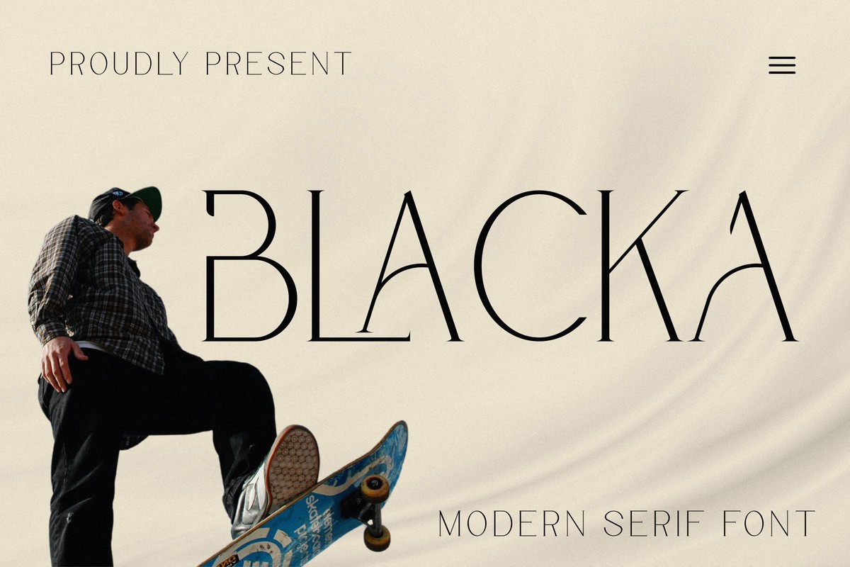 Schriftart Blacka