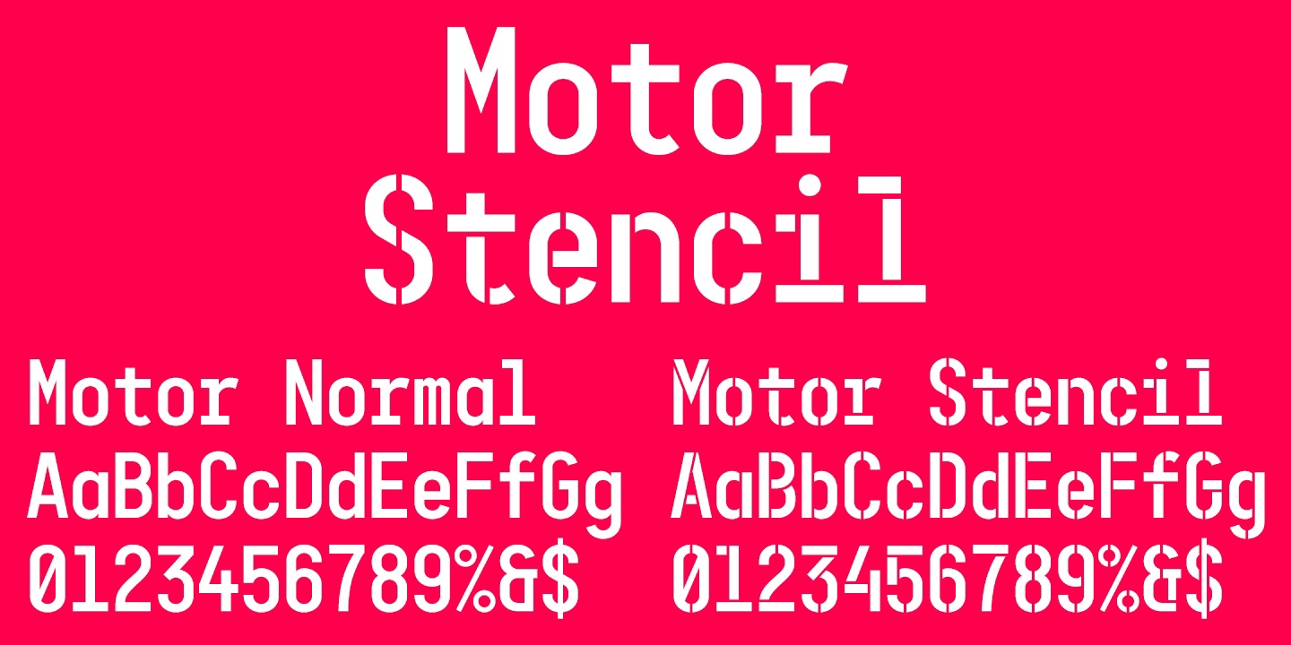 Schriftart Motor