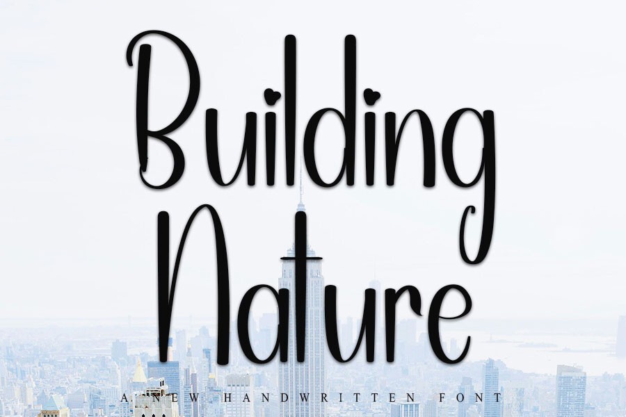 Schriftart Building Nature