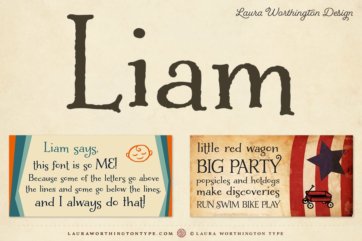 Schriftart Liam