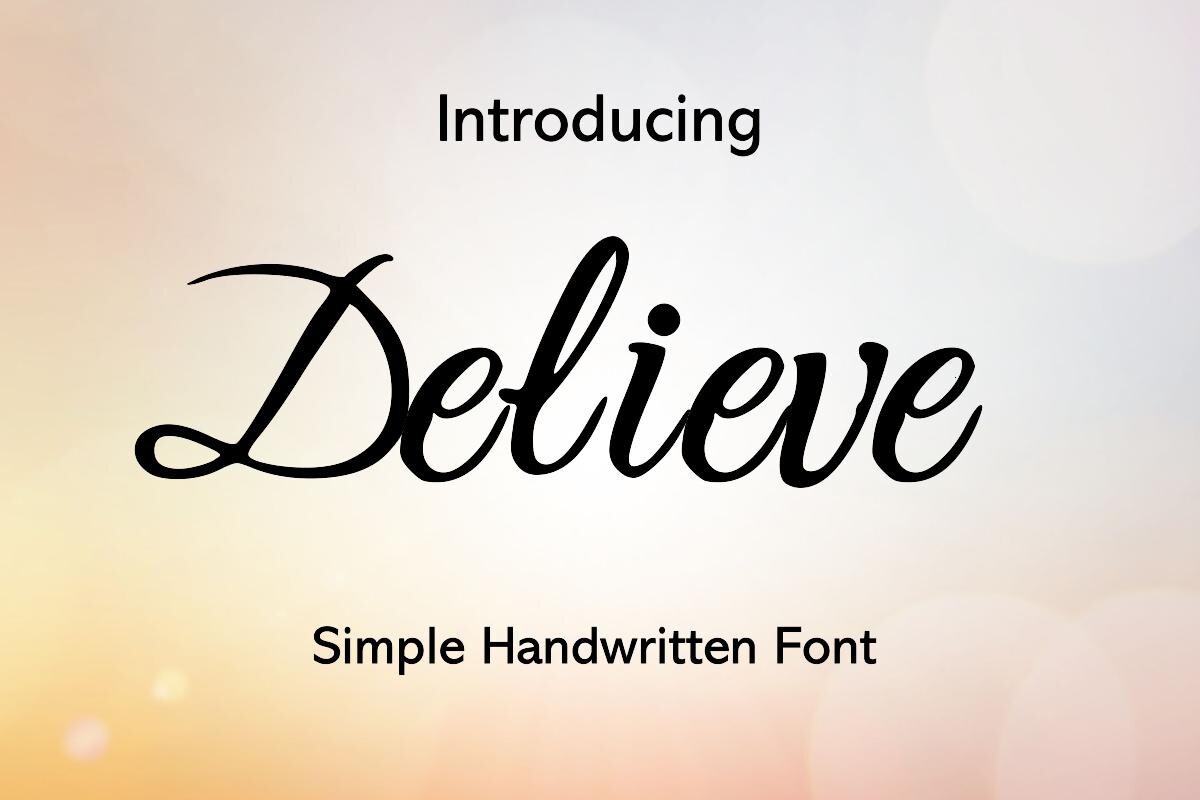 Schriftart Delieve