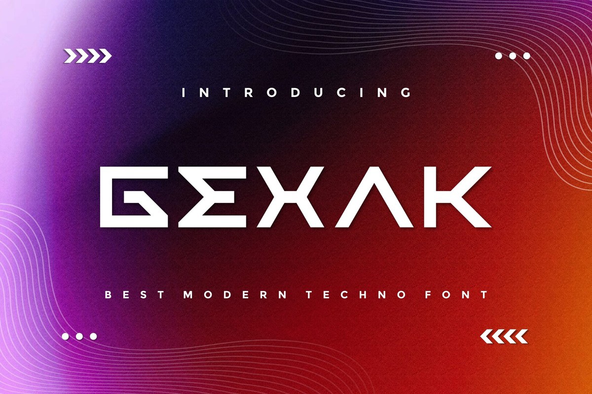 Schriftart Gexak