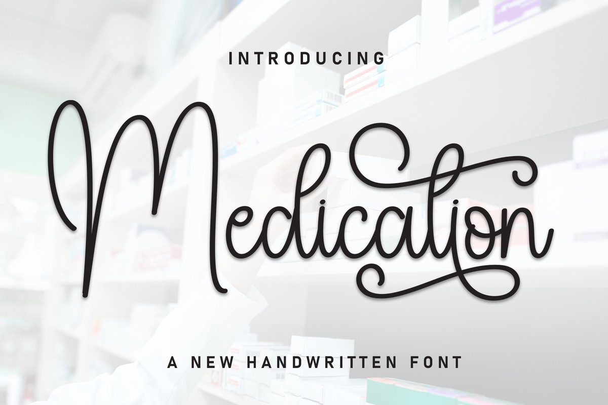 Schriftart Medication