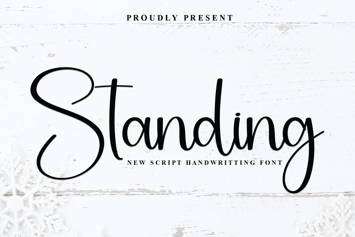 Schriftart Standing