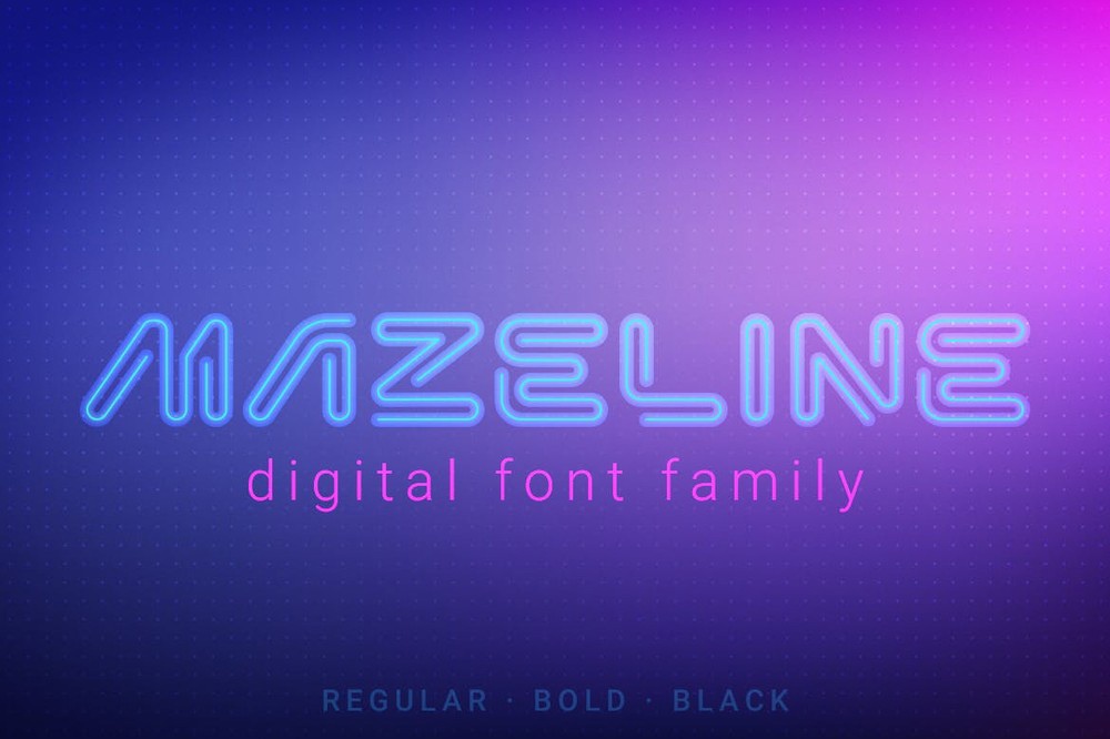 Schriftart Mazeline