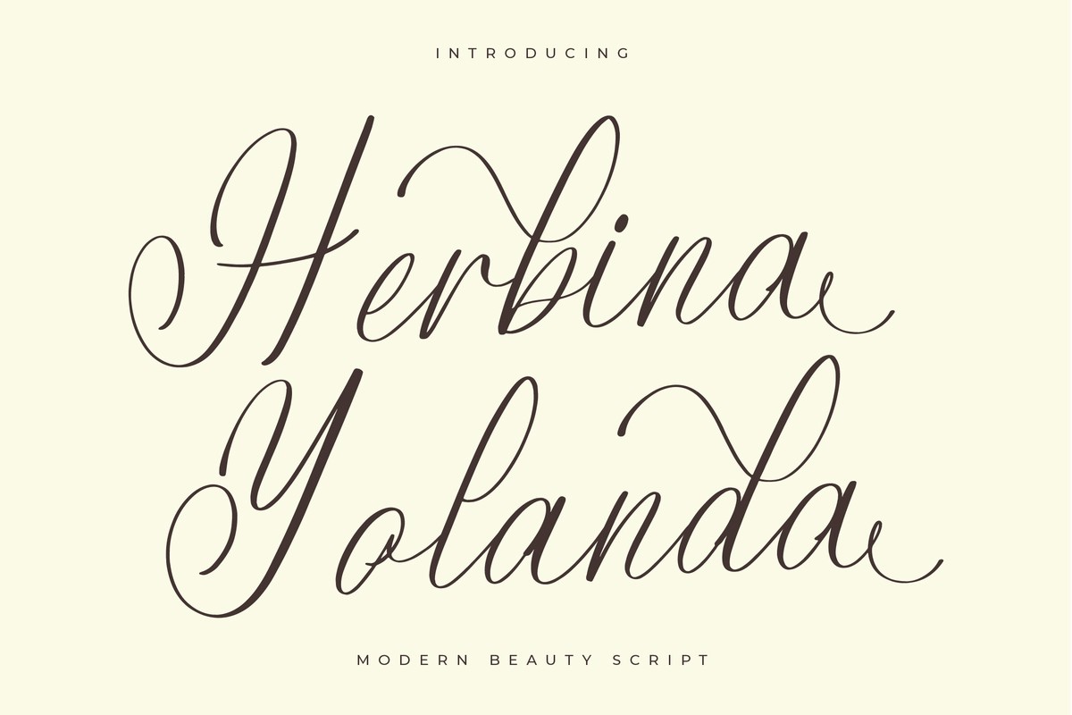 Schriftart Herbina Yolanda