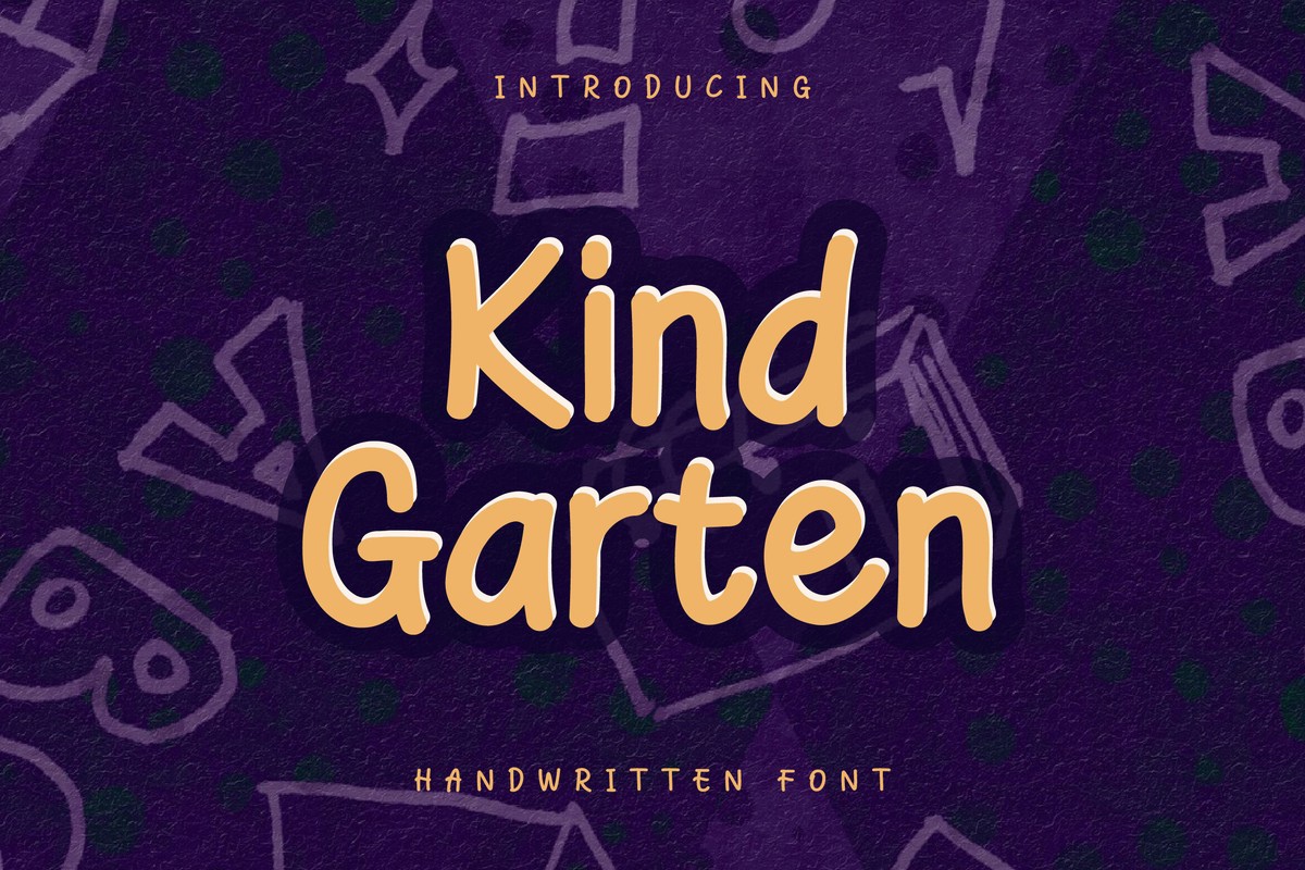 Schriftart Kind Garten