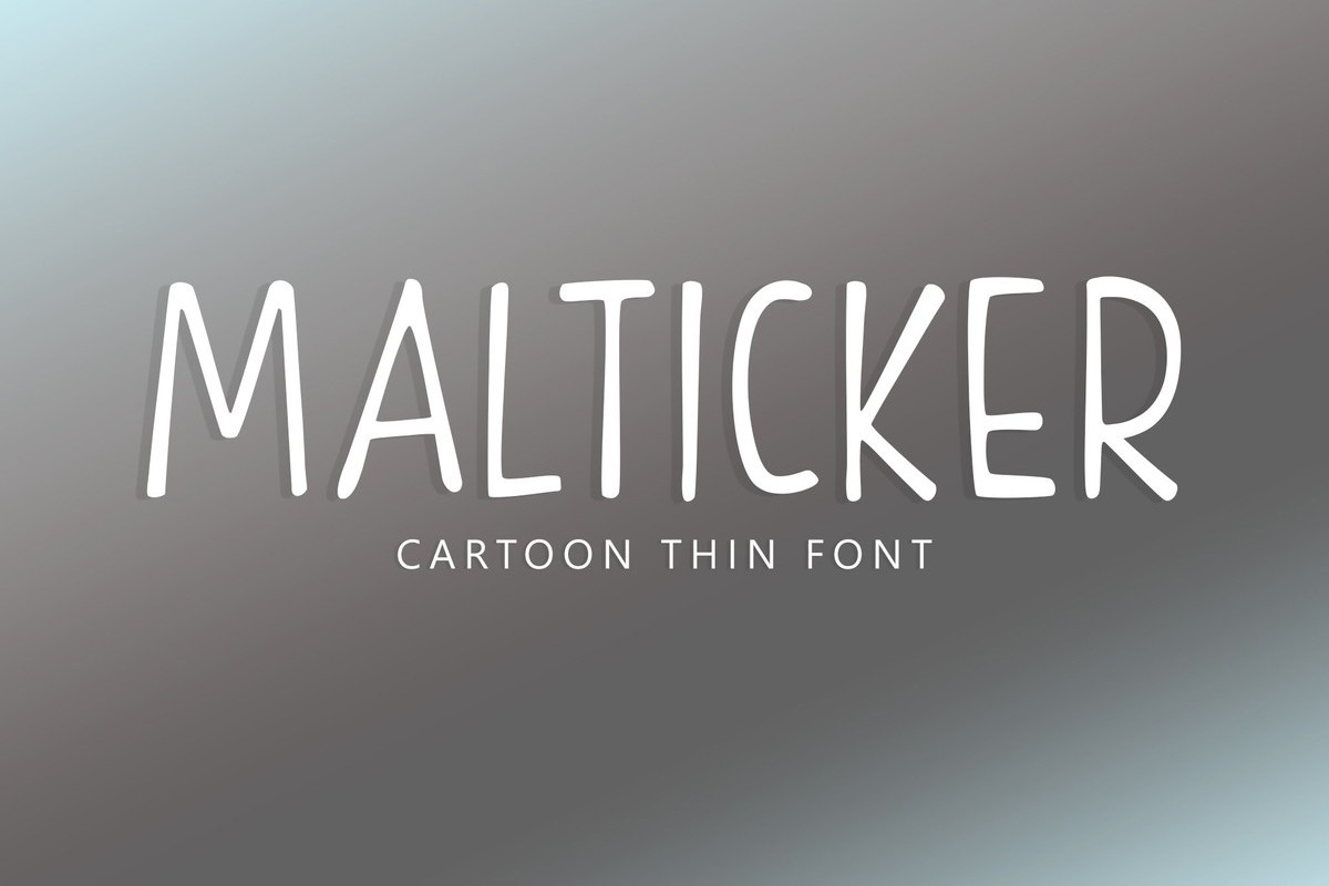 Schriftart Malticker