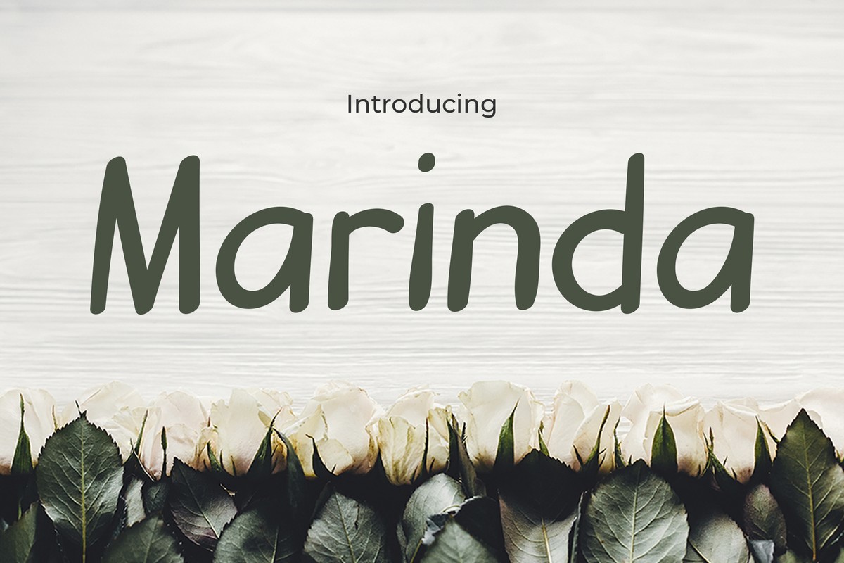 Schriftart Marinda