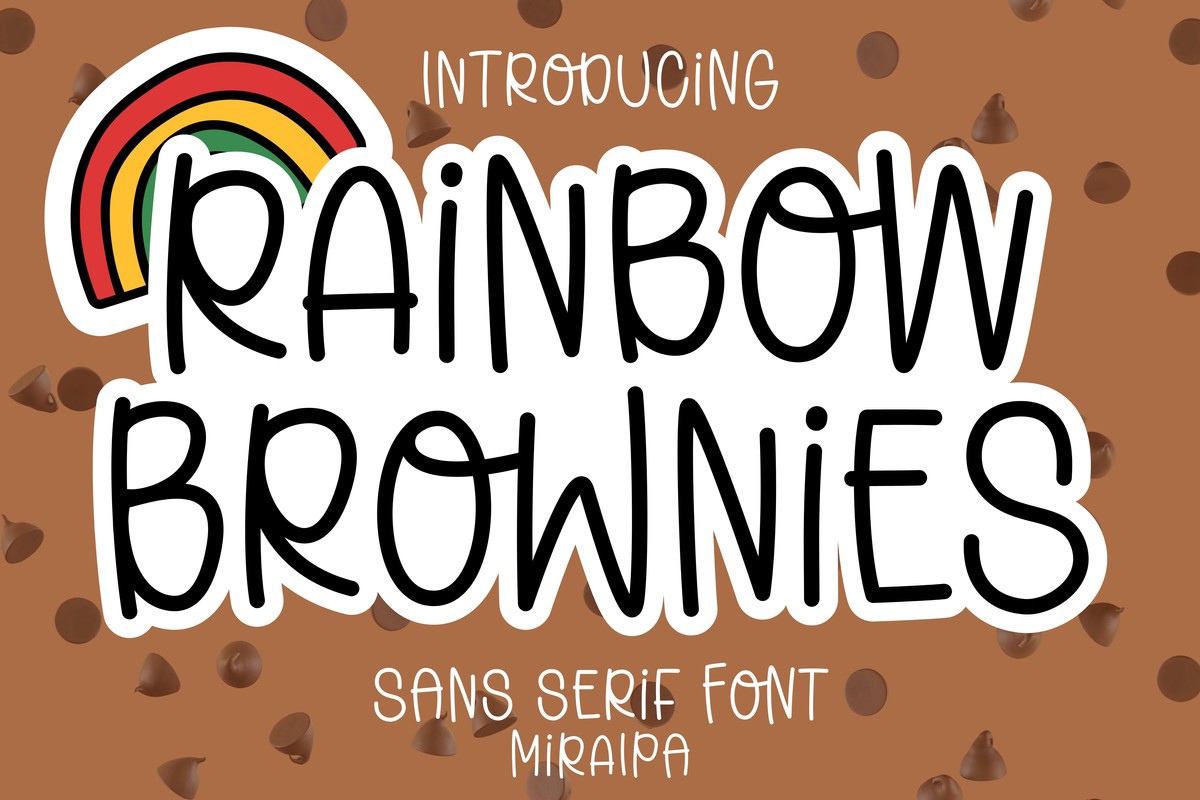 Schriftart Rainbow Brownies