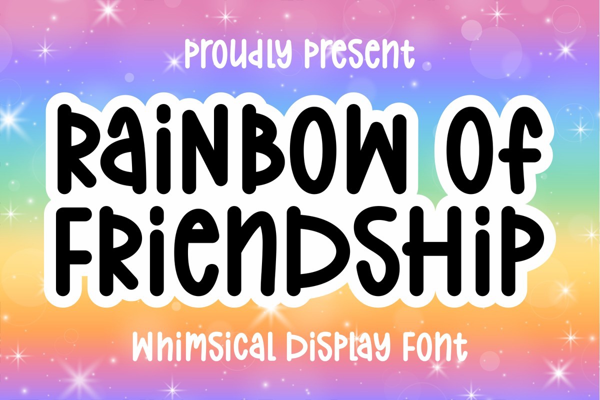 Schriftart Rainbow of Friendship