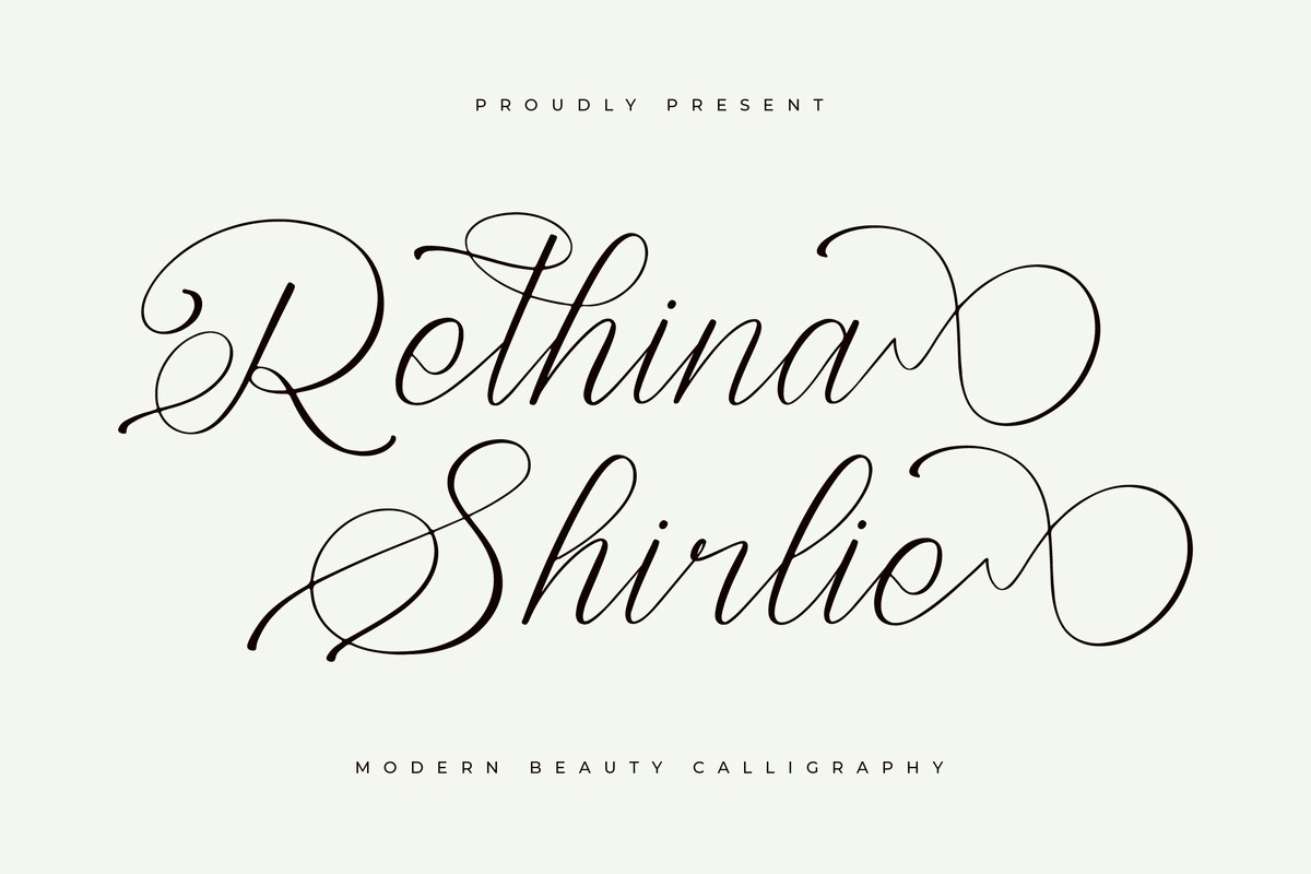 Schriftart Rethina Shirlie