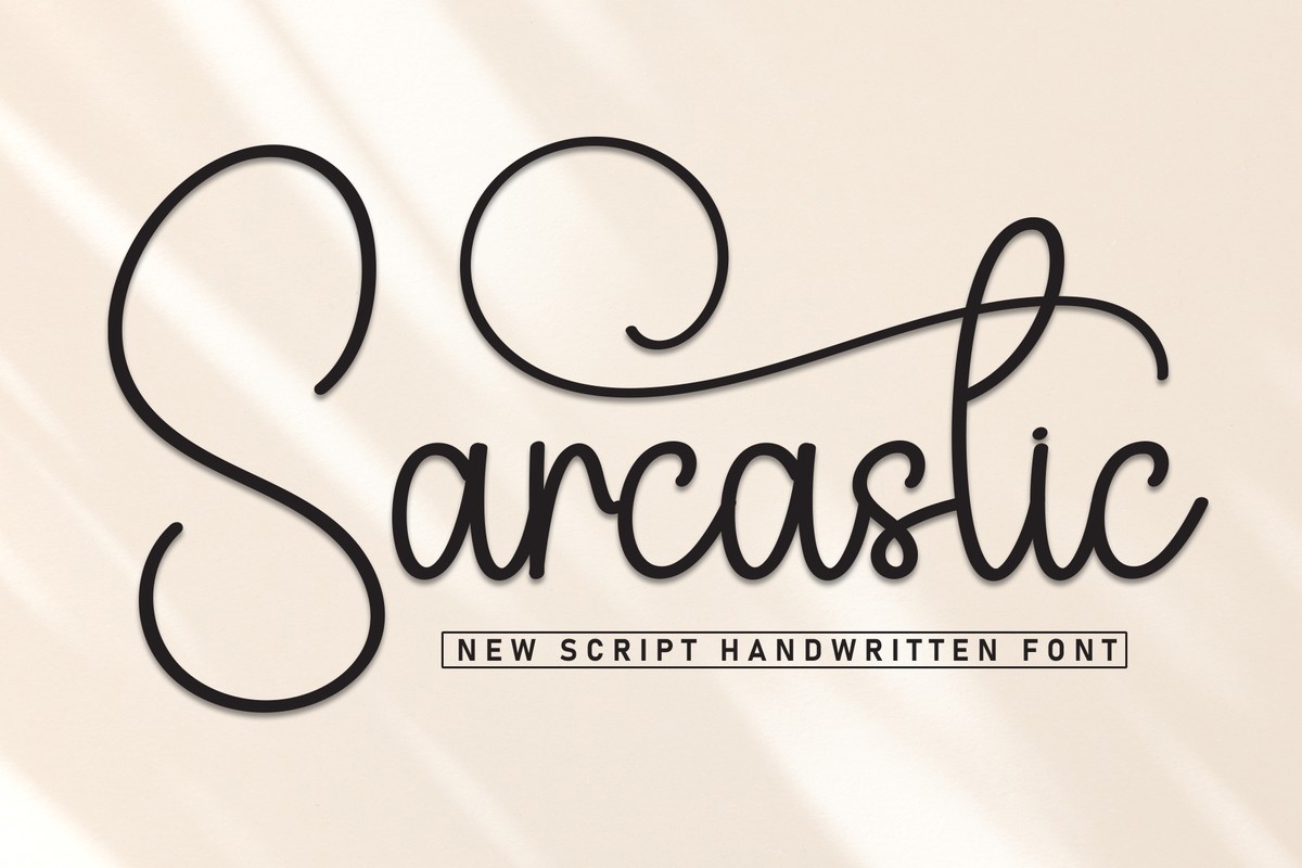 Schriftart Sarcastic