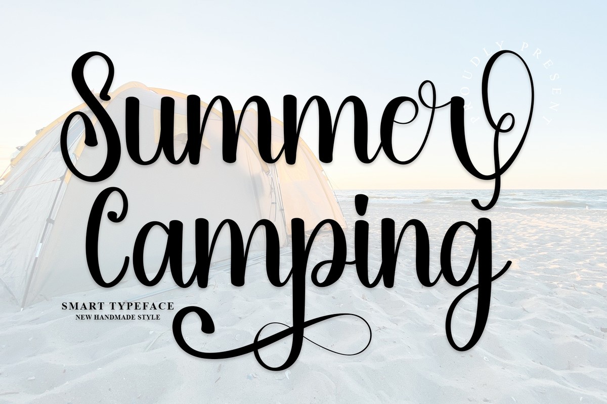 Schriftart Summer Camping