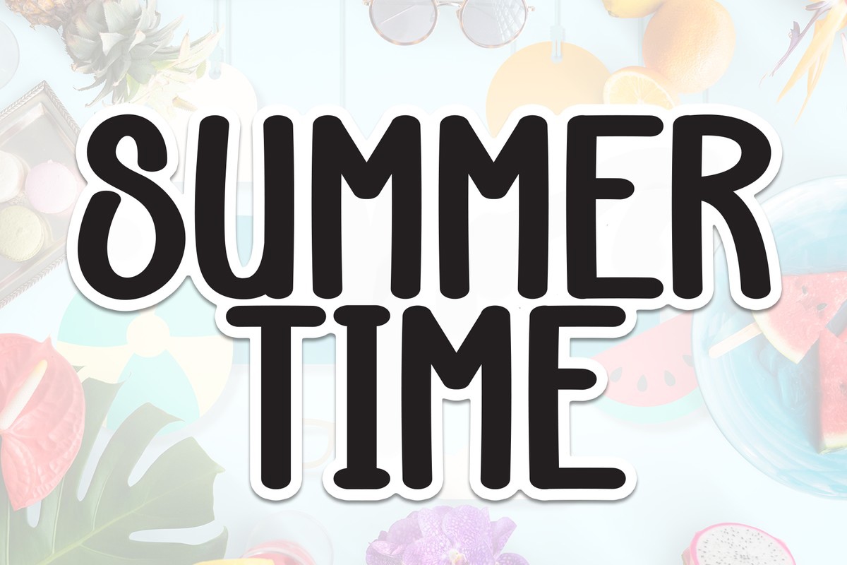 Schriftart Summer Time