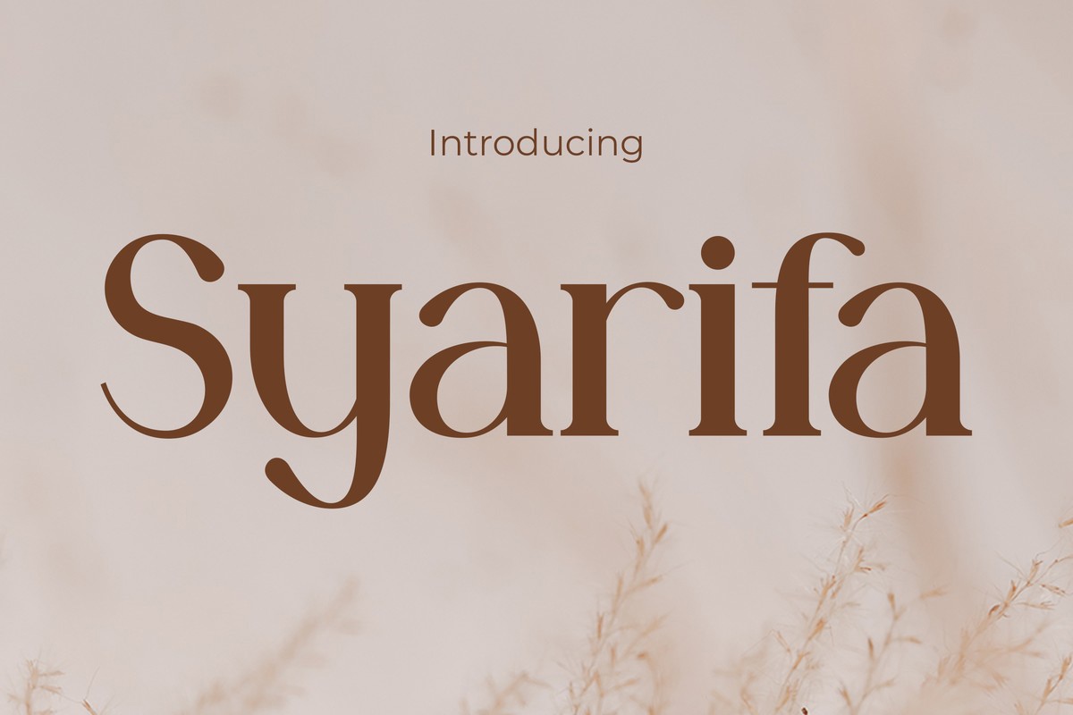 Schriftart Syarifa