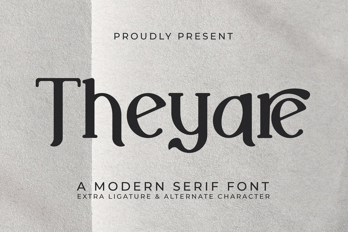 Schriftart Theyare