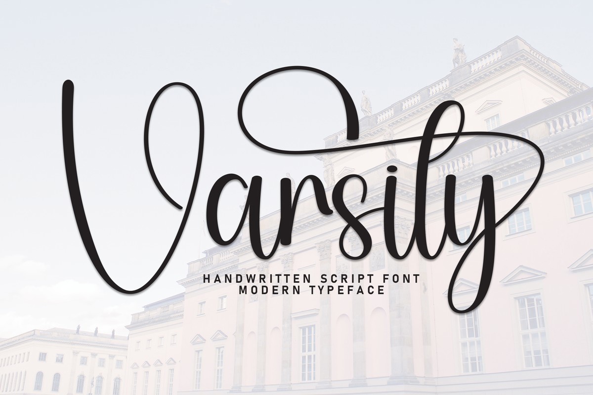 Schriftart Varsity