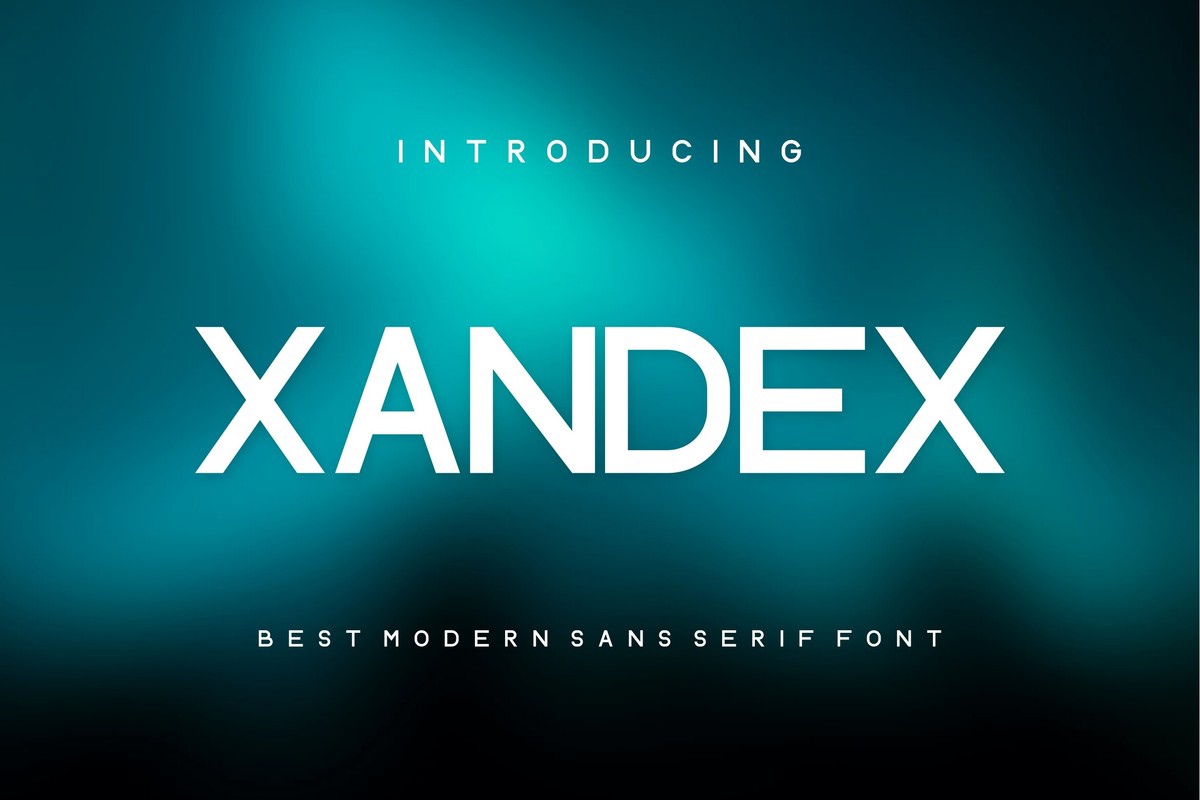 Schriftart Xandex