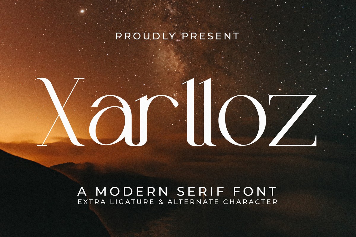 Schriftart Xarlloz