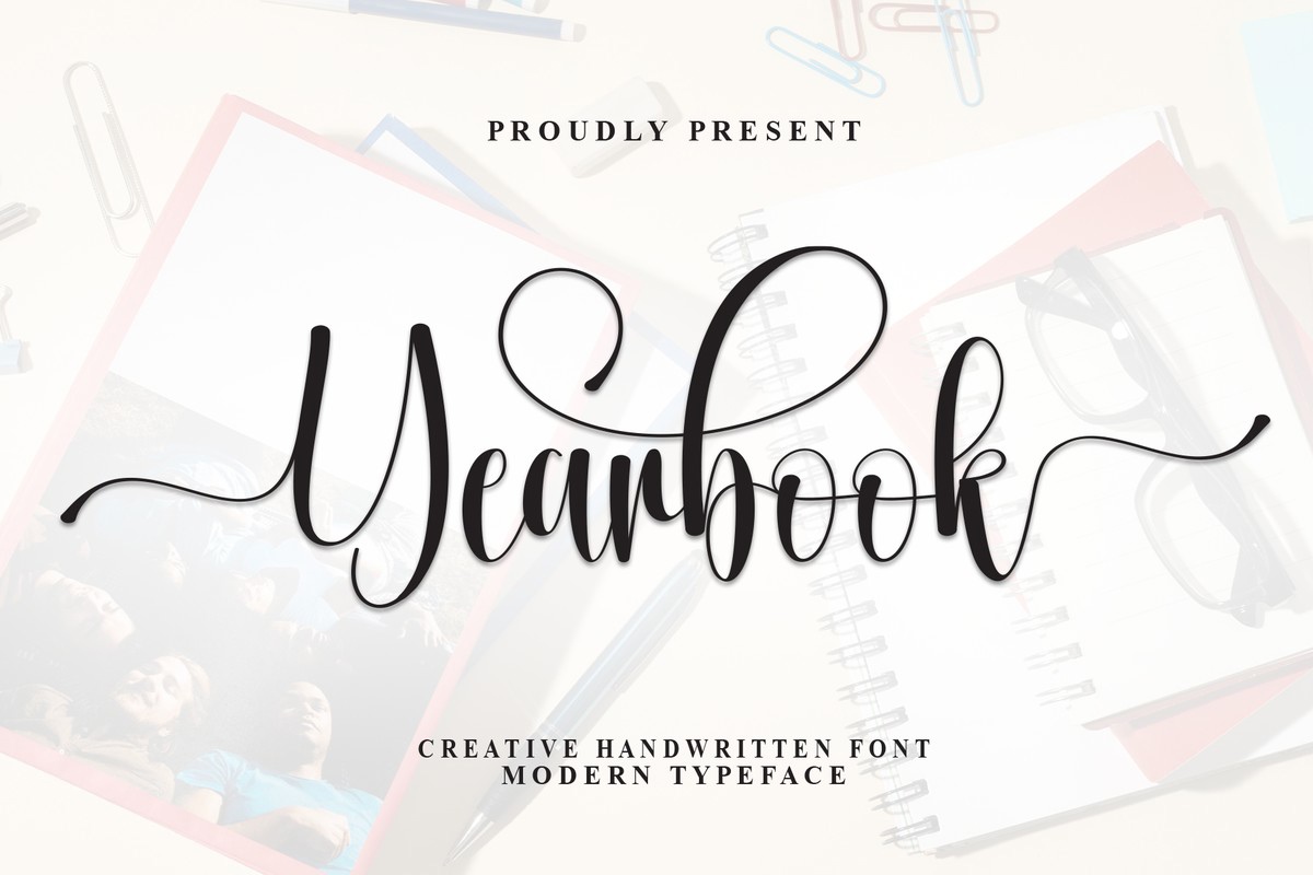 Schriftart Yearbook